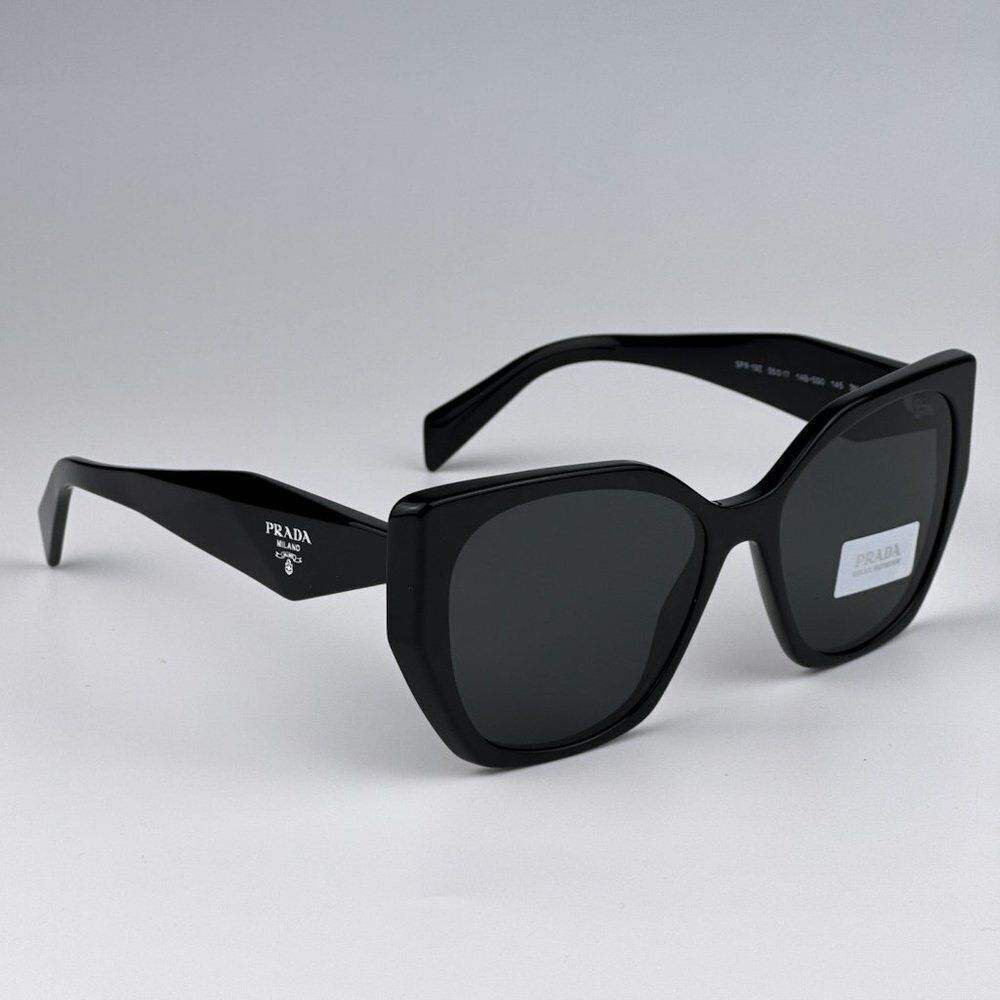 NEW Prada PR19ZS 1AB5S0 Black Dark Grey Women Cat Eye Sunglasses PR 19ZS - Picture 7 of 12